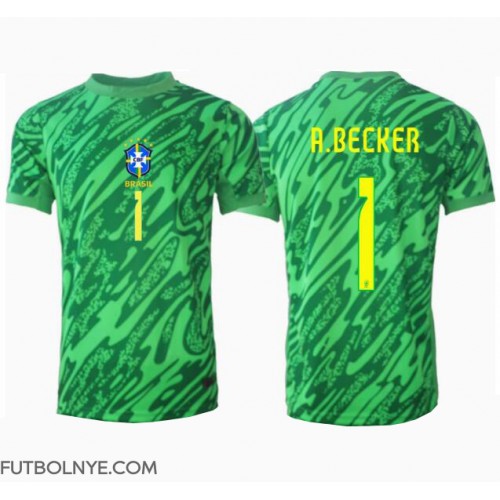 Camiseta Brasil Alisson Becker #1 Portero Primera Equipación Copa America 2024 manga corta